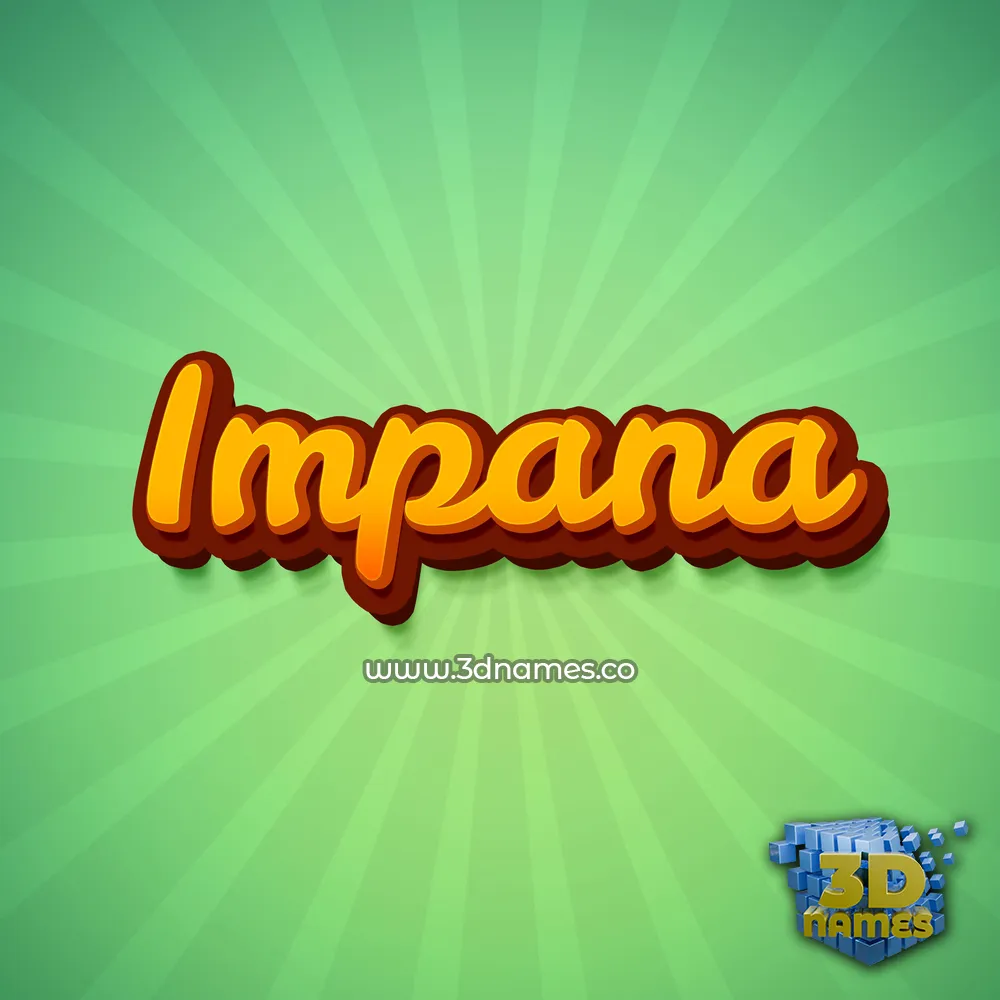 impana in Green Rays style - 3D name wallpaper