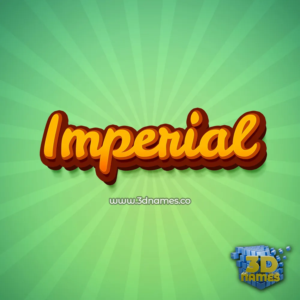 imperial in Green Rays style - 3D name wallpaper