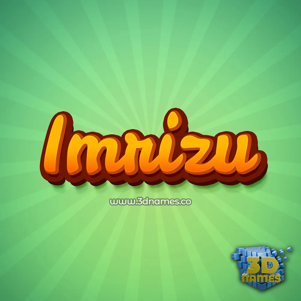 imrizu in Green Rays style - 3D name wallpaper