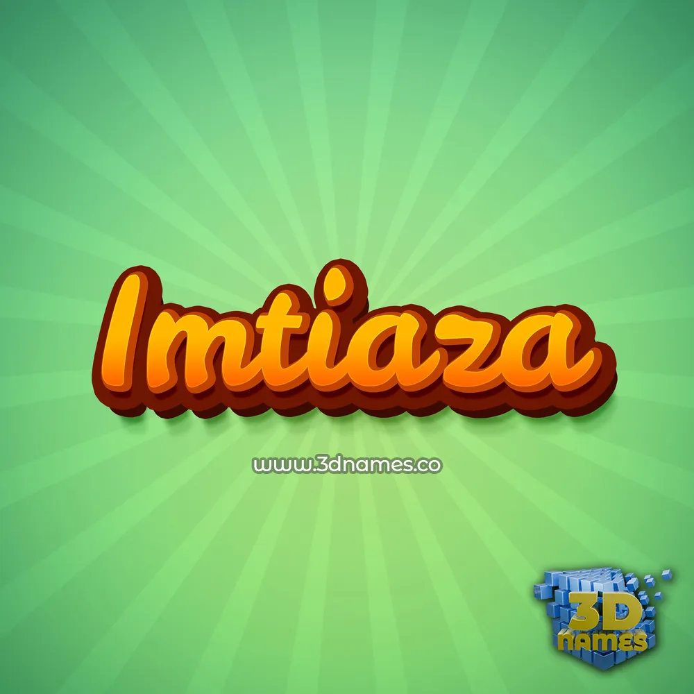imtiaza in Green Rays style - 3D name wallpaper