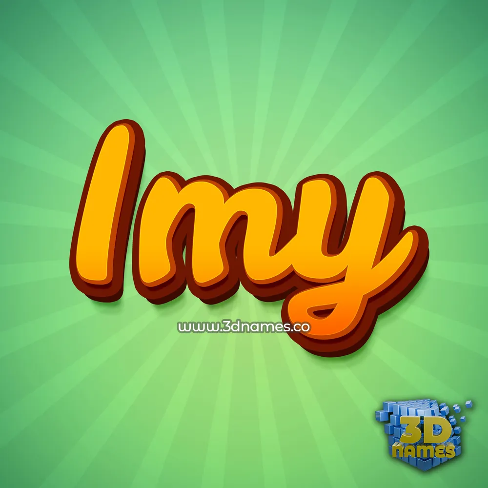 imy in Green Rays style - 3D name wallpaper
