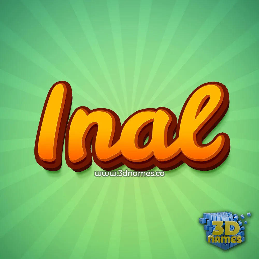 inal in Green Rays style - 3D name wallpaper