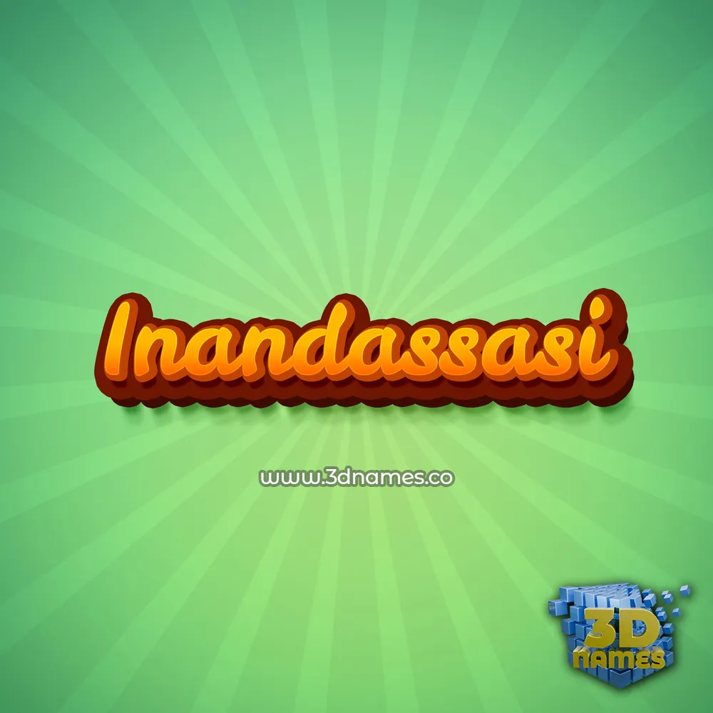 inandassasi in Green Rays style - 3D name wallpaper