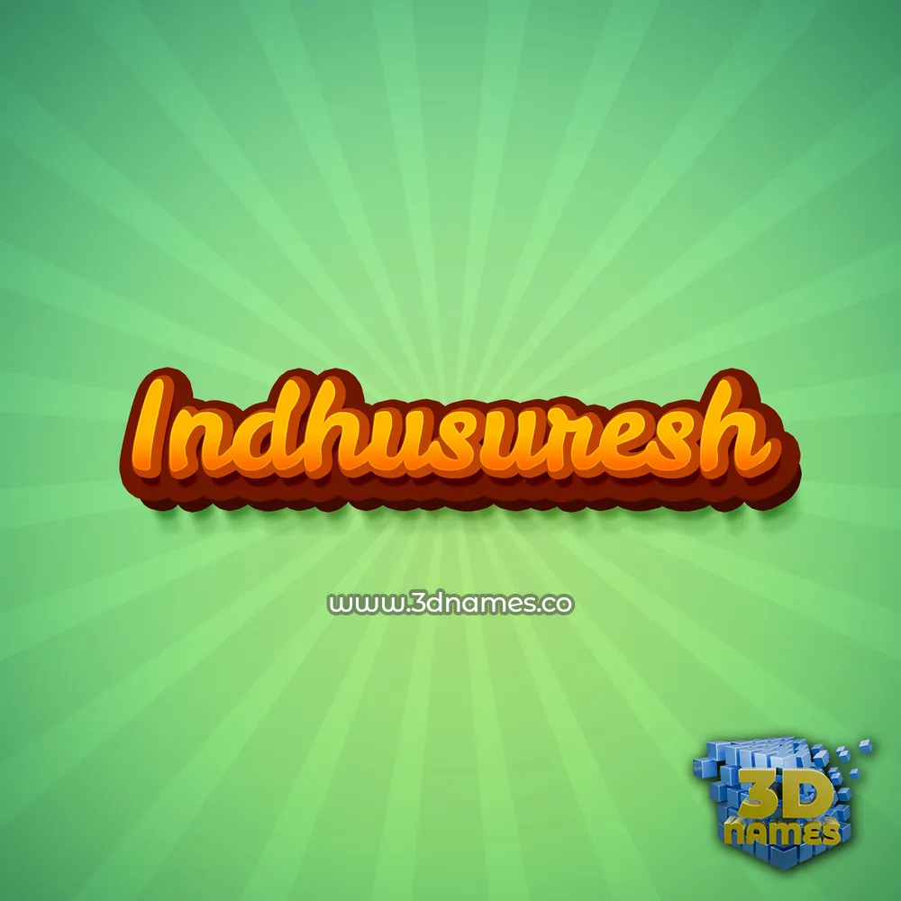 indhusuresh in Green Rays style - 3D name wallpaper