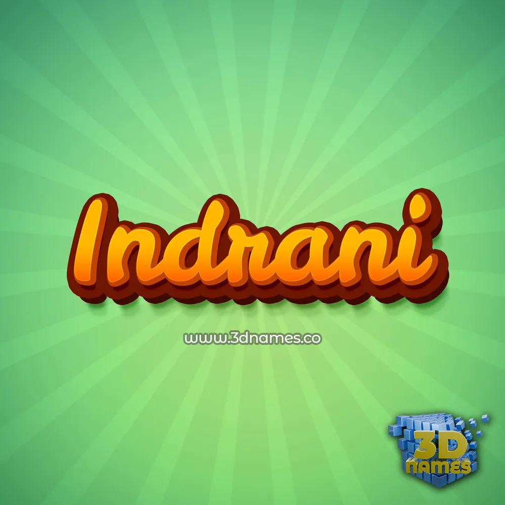 indrani in Green Rays style - 3D name wallpaper