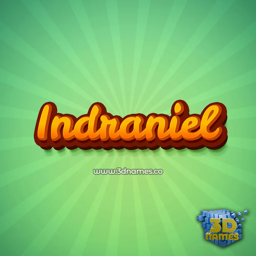 indraniel in Green Rays style - 3D name wallpaper