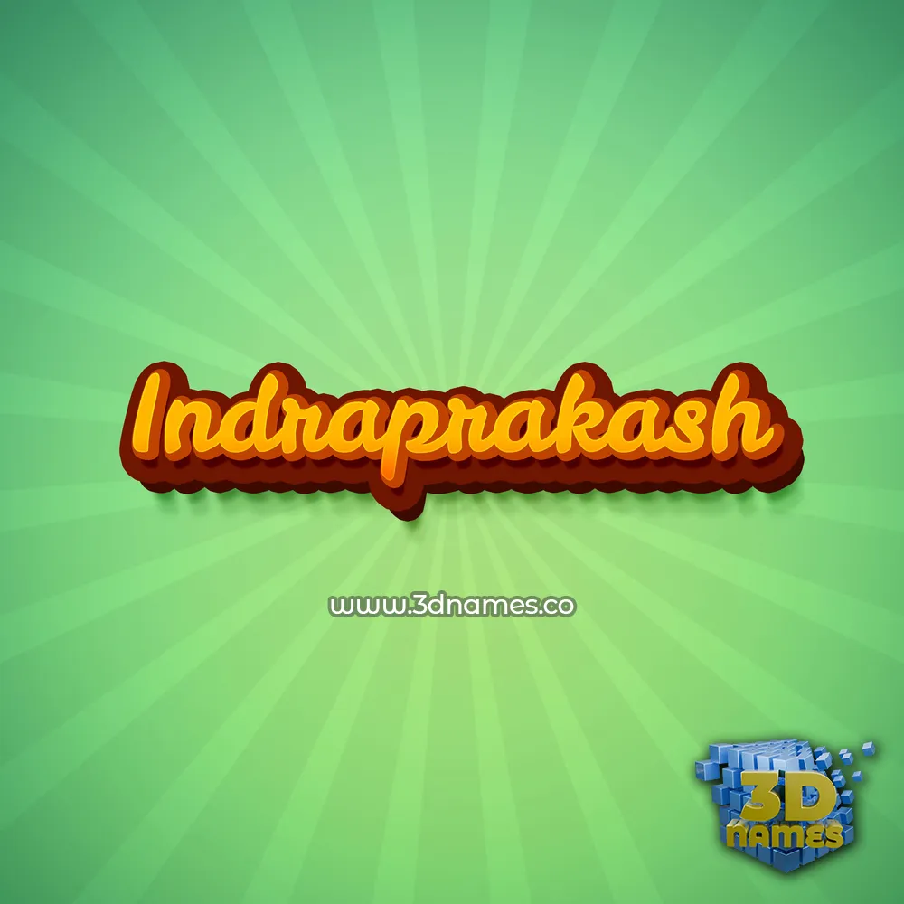 indraprakash in Green Rays style - 3D name wallpaper