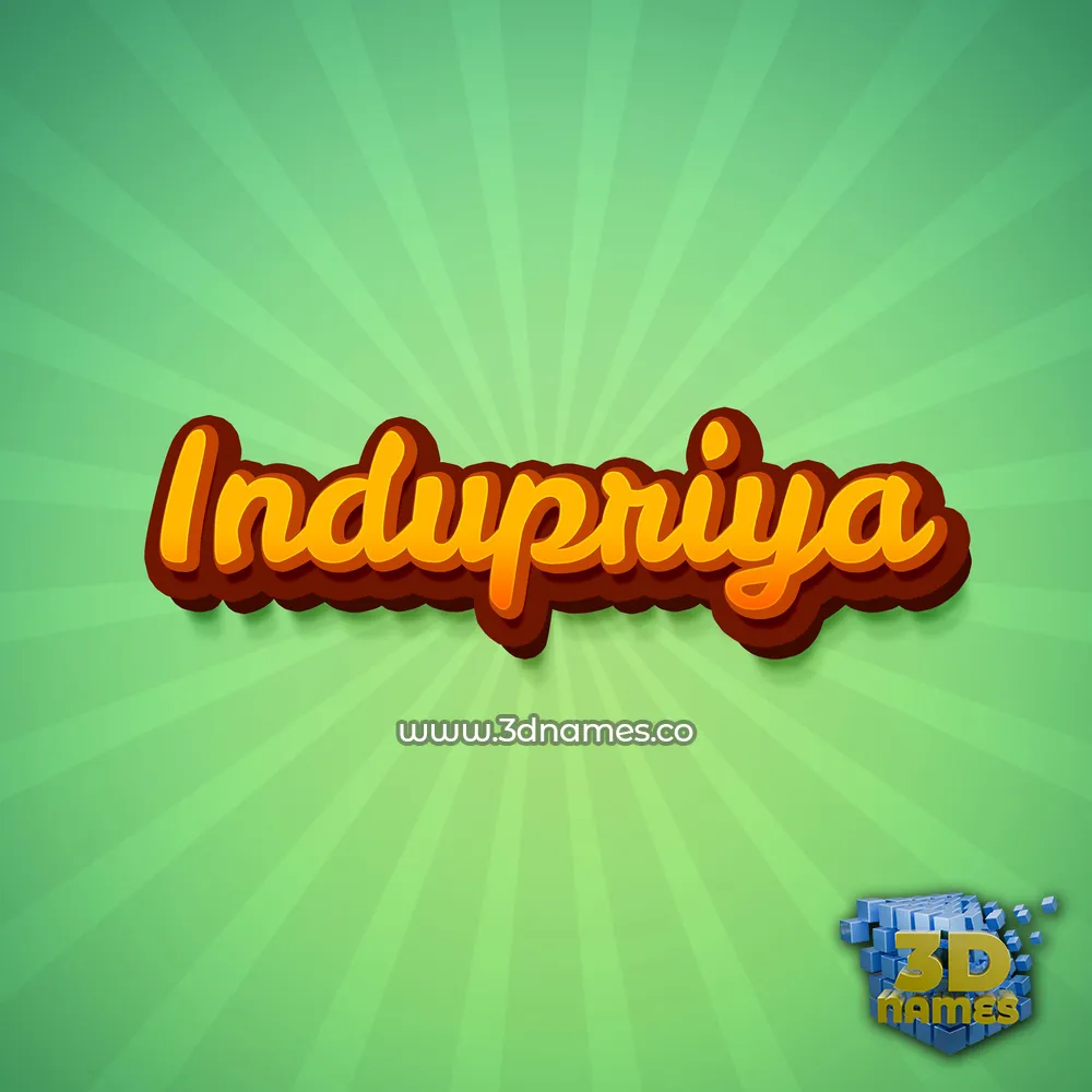 indupriya in Green Rays style - 3D name wallpaper