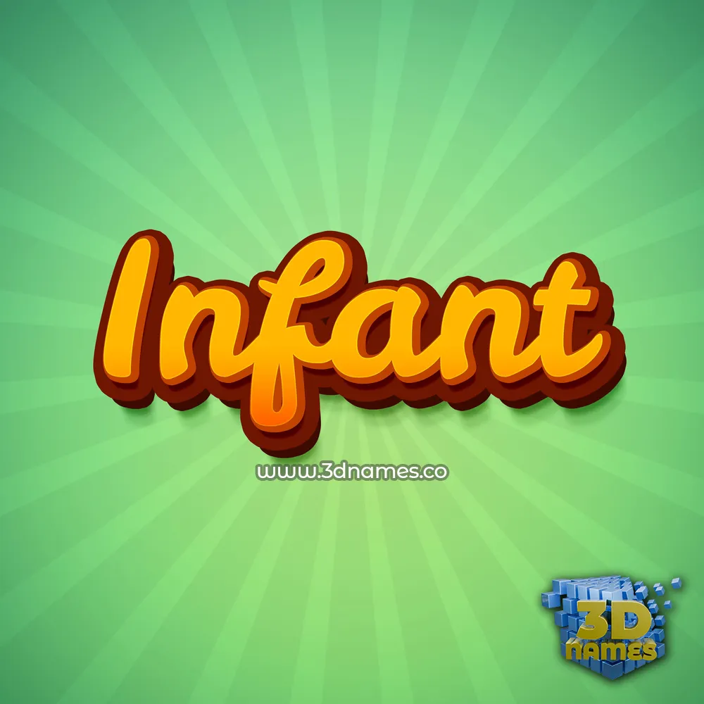 infant in Green Rays style - 3D name wallpaper