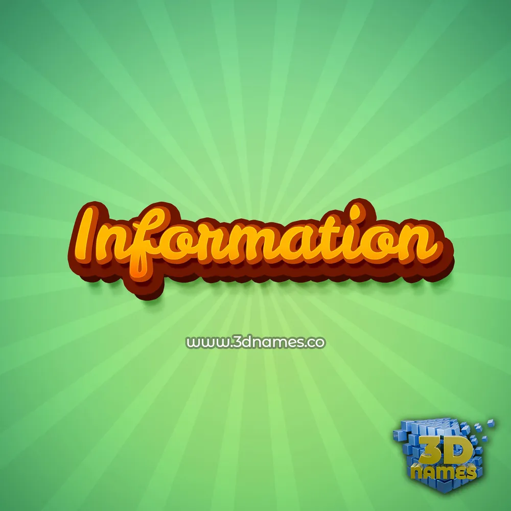information in Green Rays style - 3D name wallpaper