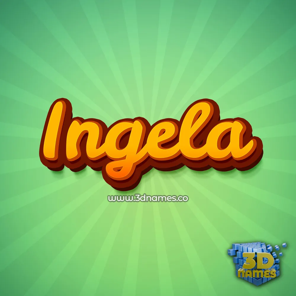 ingela in Green Rays style - 3D name wallpaper