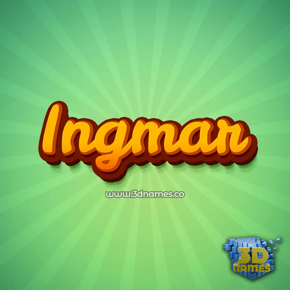 ingmar in Green Rays style - 3D name wallpaper