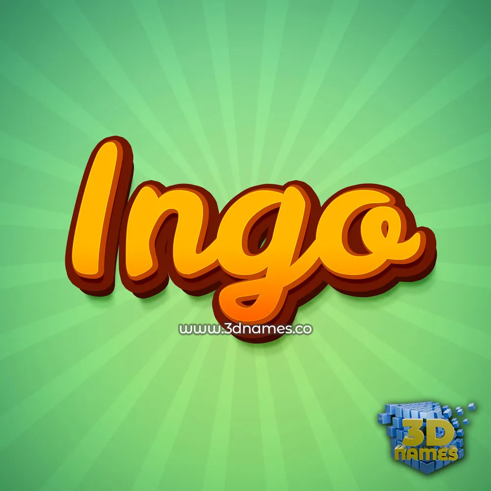 ingo in Green Rays style - 3D name wallpaper