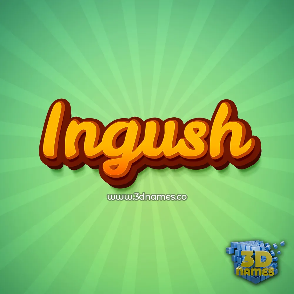 ingush in Green Rays style - 3D name wallpaper