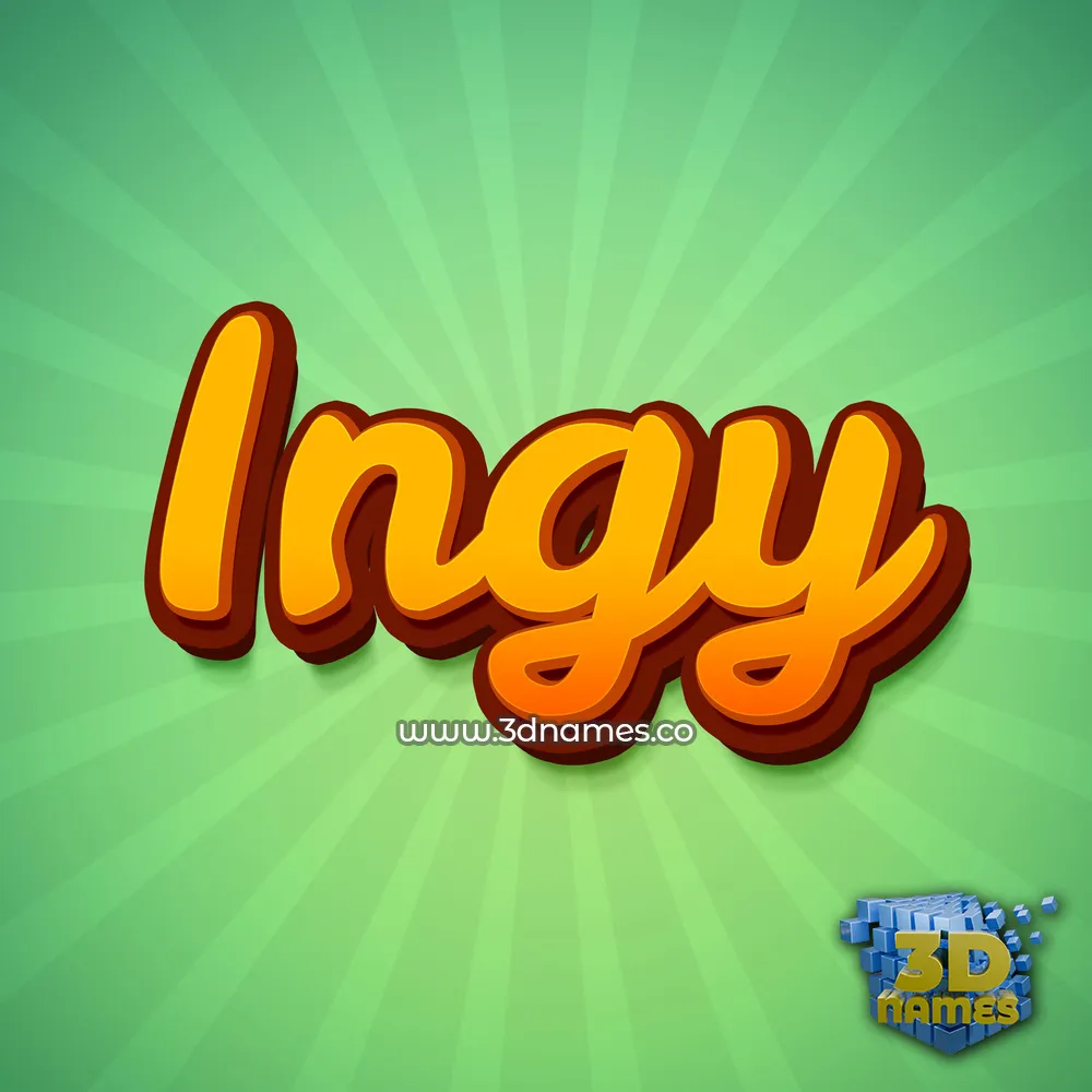 ingy in Green Rays style - 3D name wallpaper