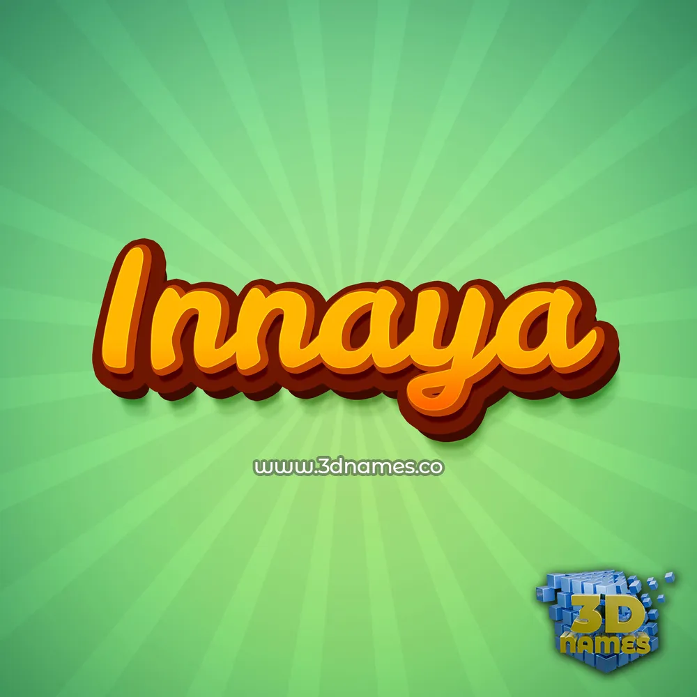 innaya in Green Rays style - 3D name wallpaper