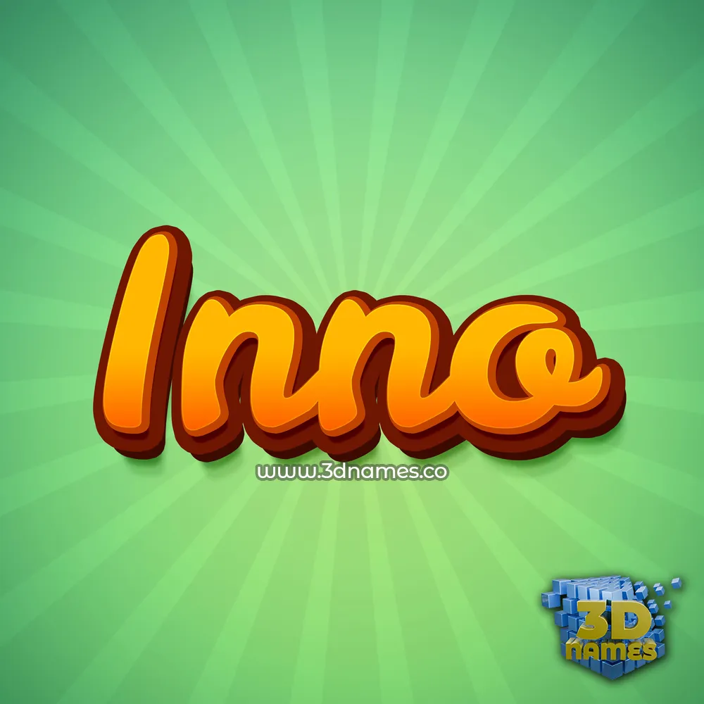 inno in Green Rays style - 3D name wallpaper