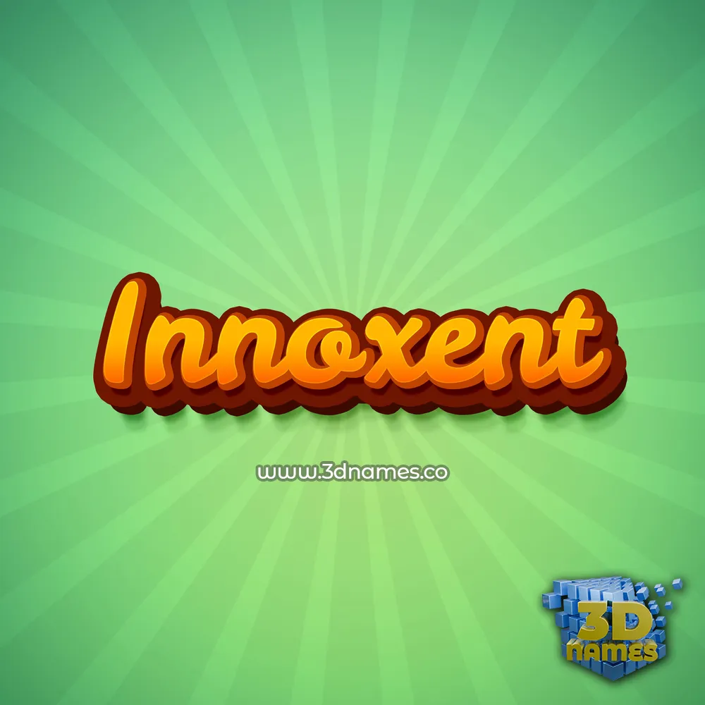 innoxent in Green Rays style - 3D name wallpaper