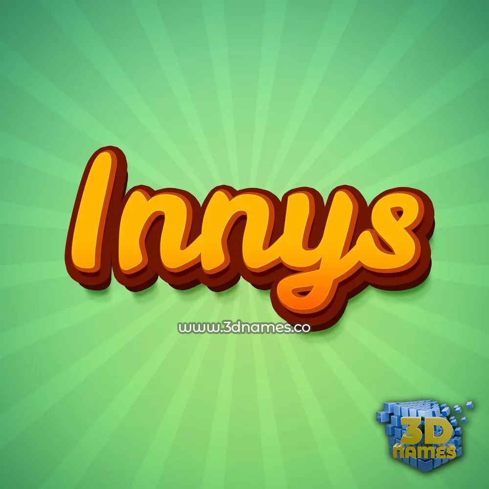 innys in Green Rays style - 3D name wallpaper