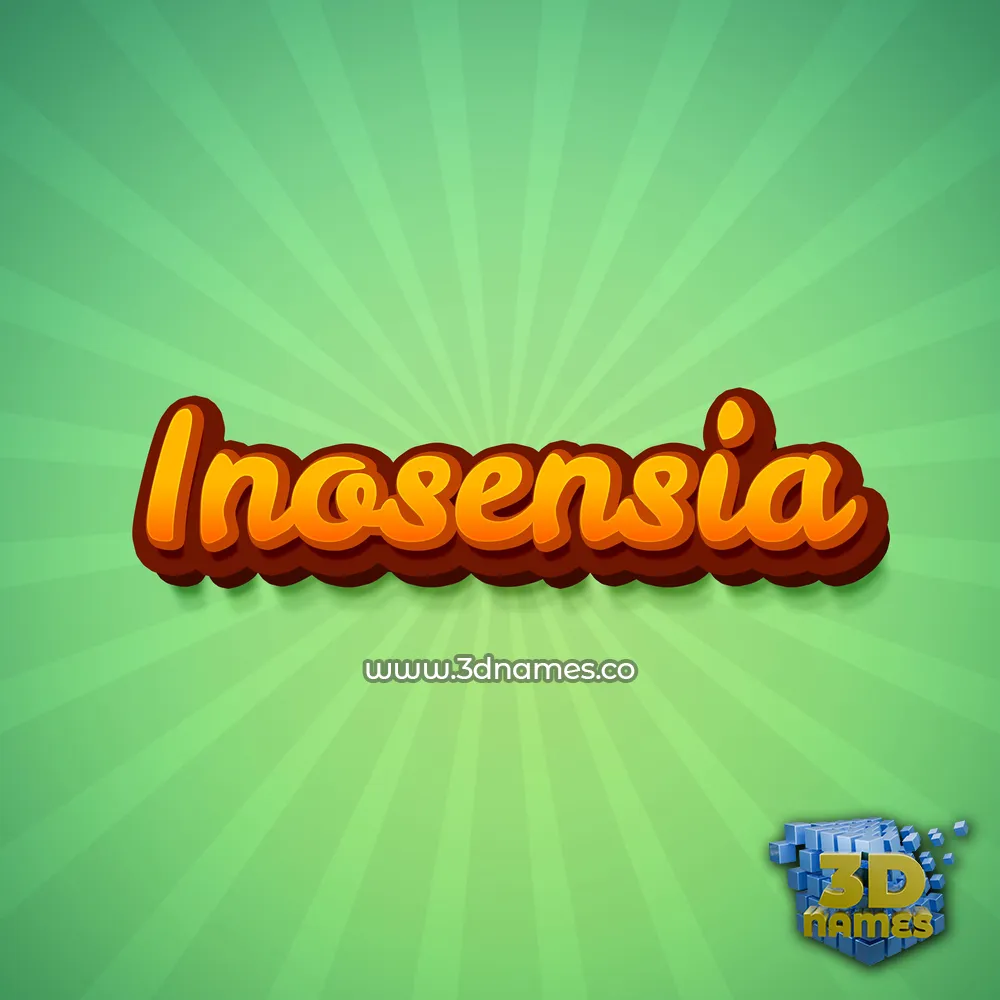 inosensia in Green Rays style - 3D name wallpaper