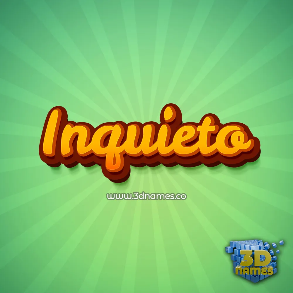 inquieto in Green Rays style - 3D name wallpaper