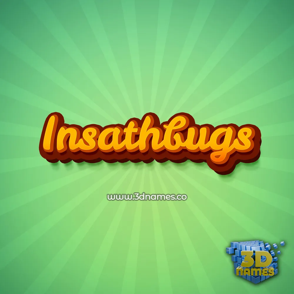 insathbugs in Green Rays style - 3D name wallpaper
