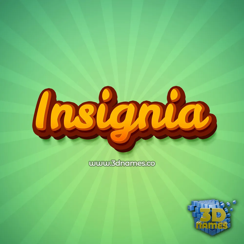 insignia in Green Rays style - 3D name wallpaper