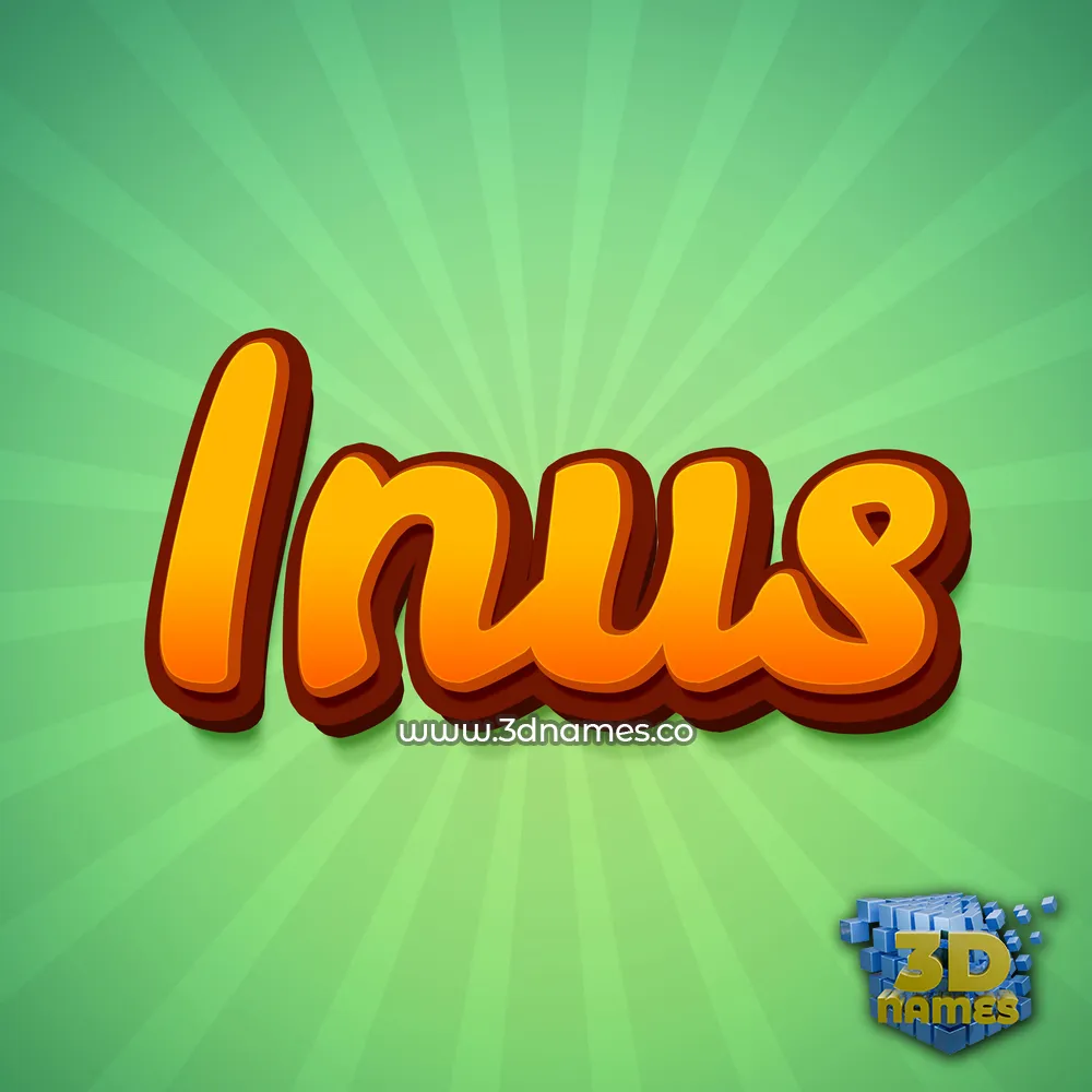 inus in Green Rays style - 3D name wallpaper