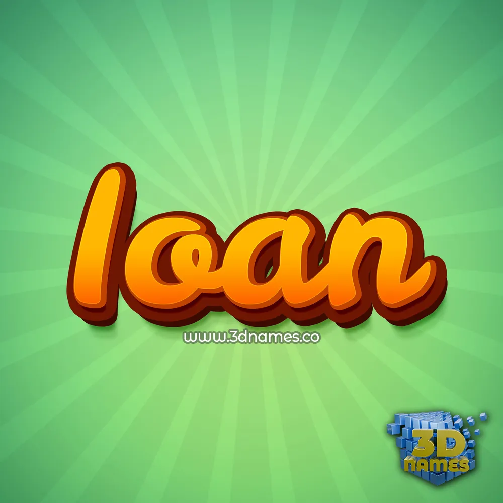 ioan in Green Rays style - 3D name wallpaper