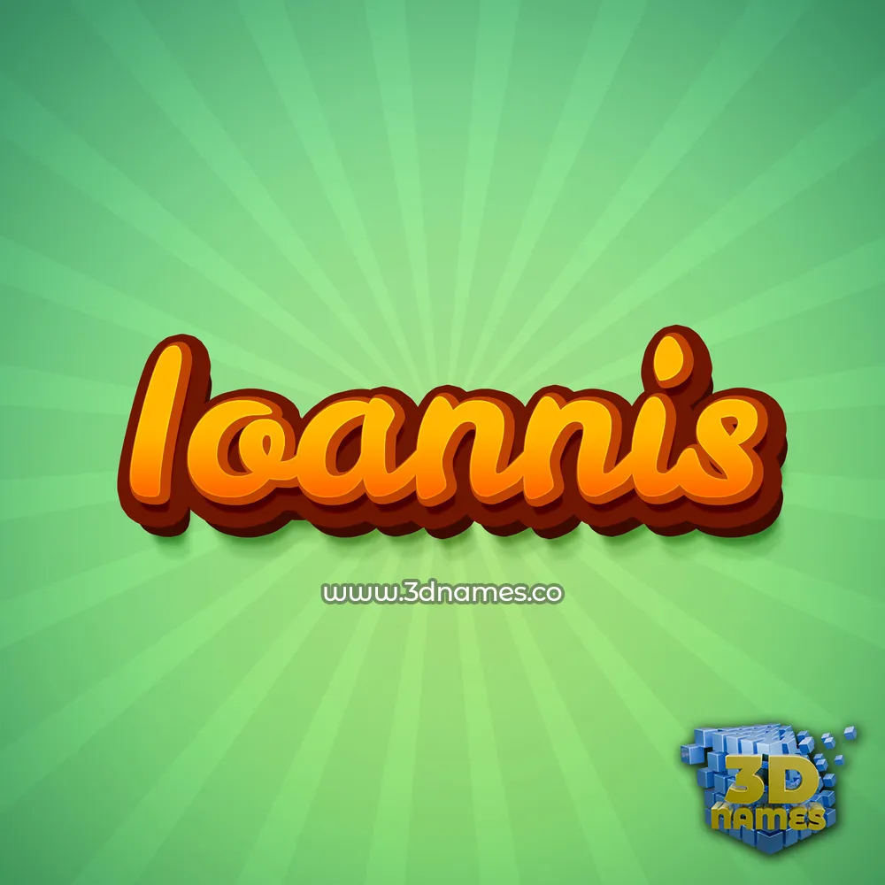 ioannis in Green Rays style - 3D name wallpaper