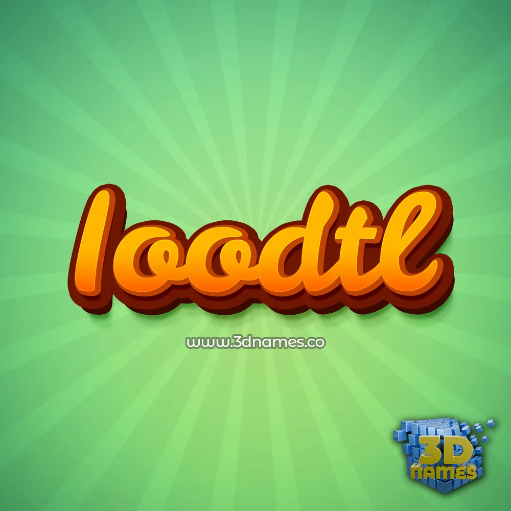 ioodtl in Green Rays style - 3D name wallpaper