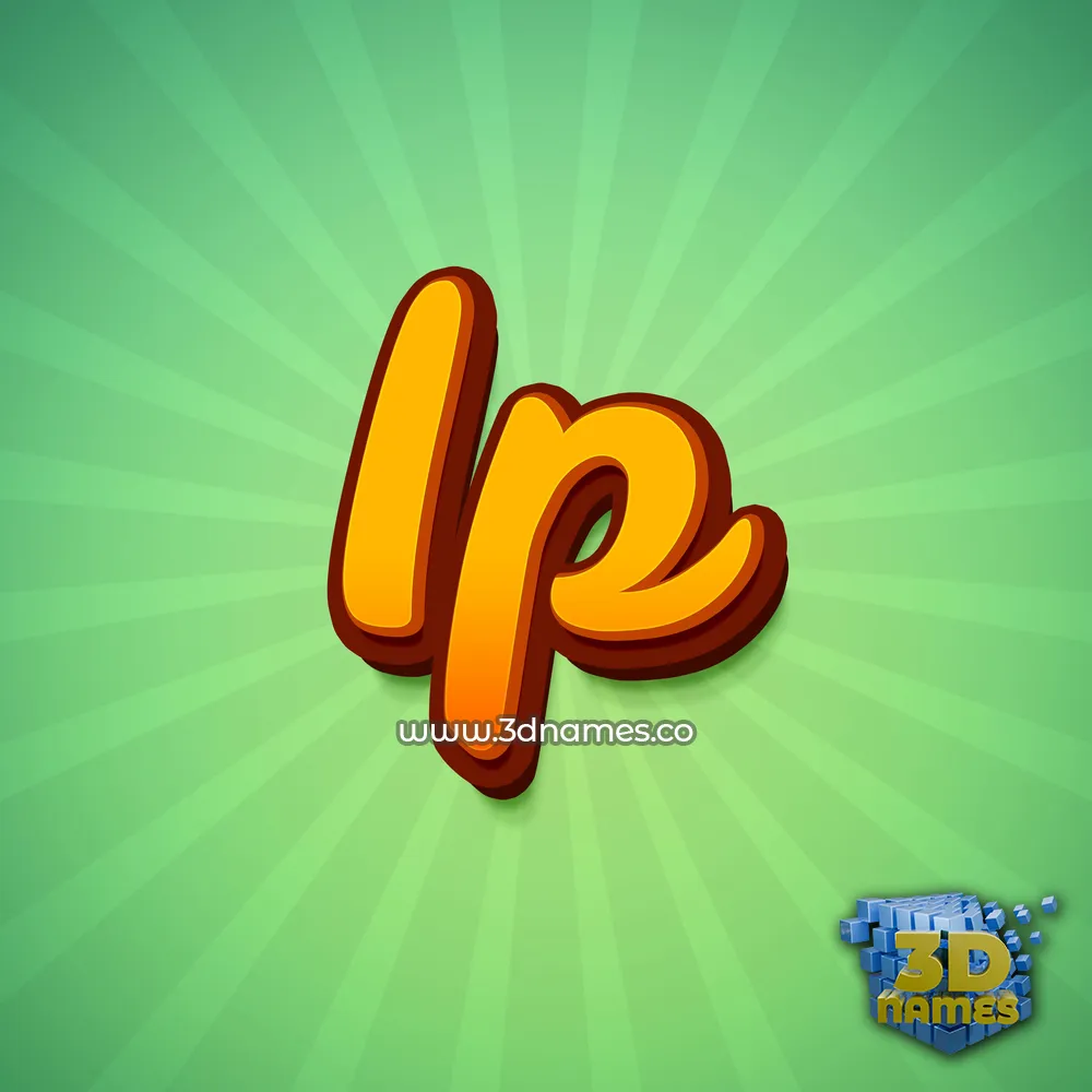 ip in Green Rays style - 3D name wallpaper