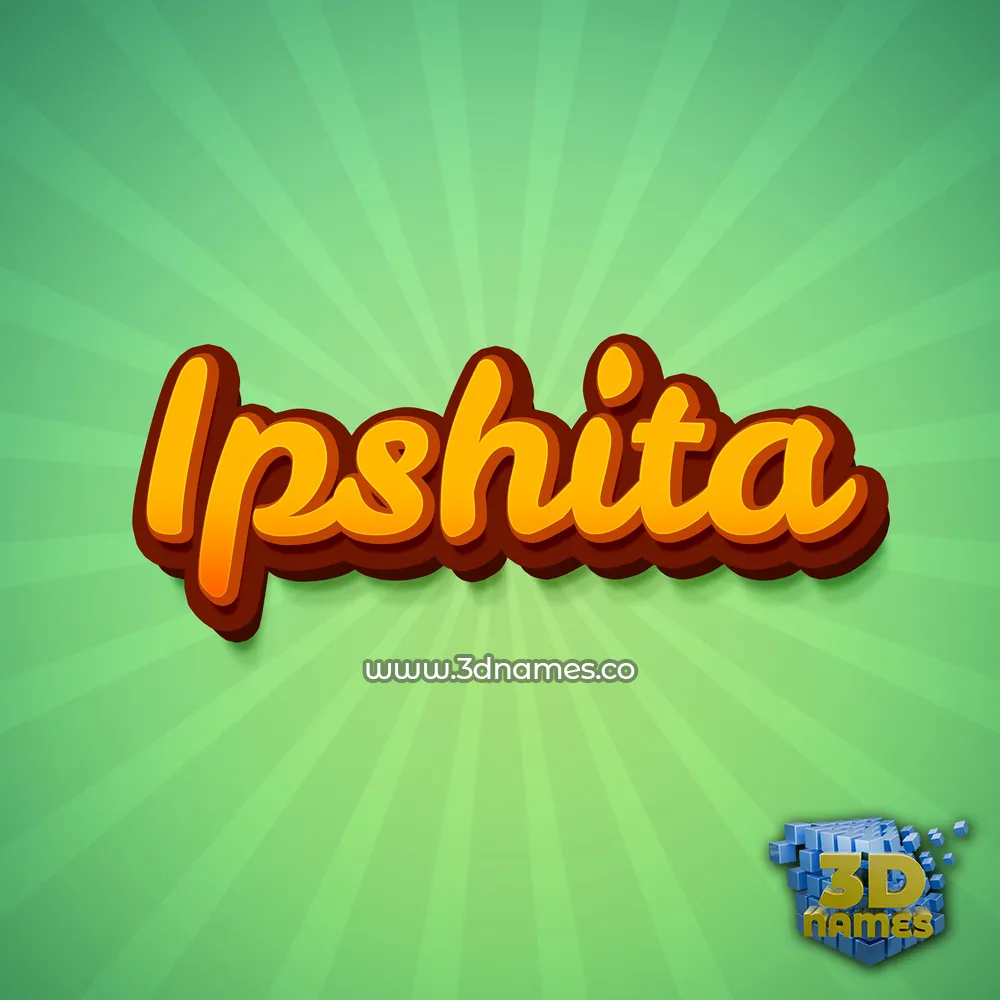 ipshita in Green Rays style - 3D name wallpaper