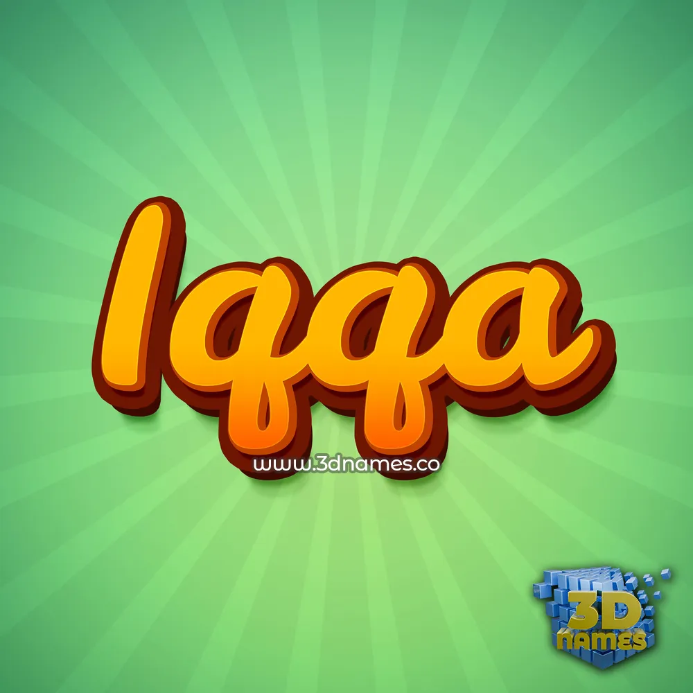 iqqa in Green Rays style - 3D name wallpaper