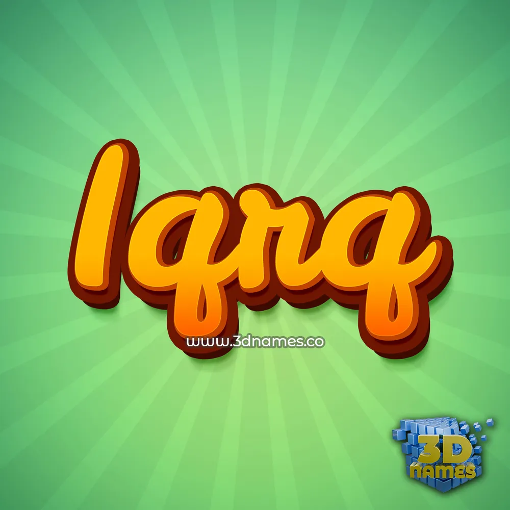 iqrq in Green Rays style - 3D name wallpaper