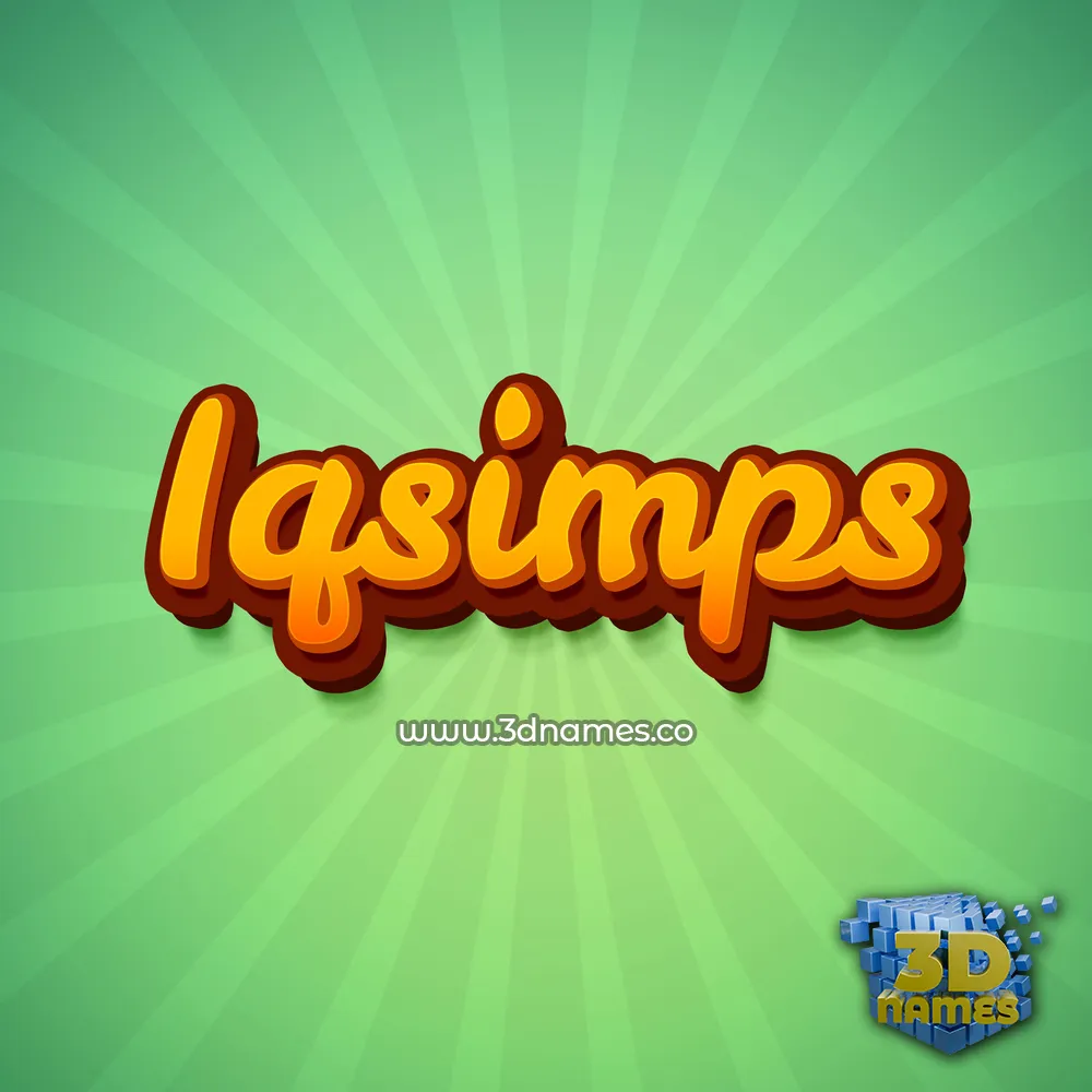 iqsimps in Green Rays style - 3D name wallpaper
