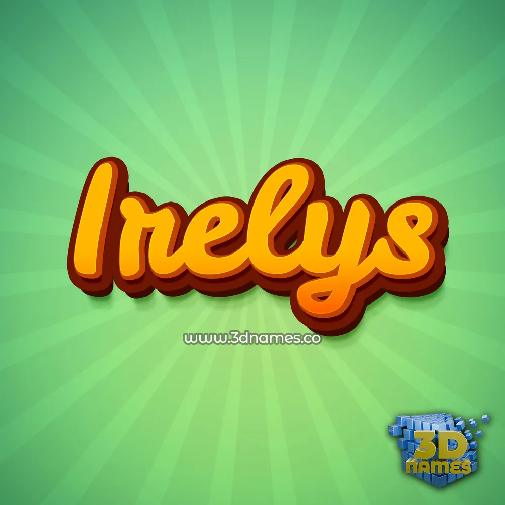 irelys in Green Rays style - 3D name wallpaper