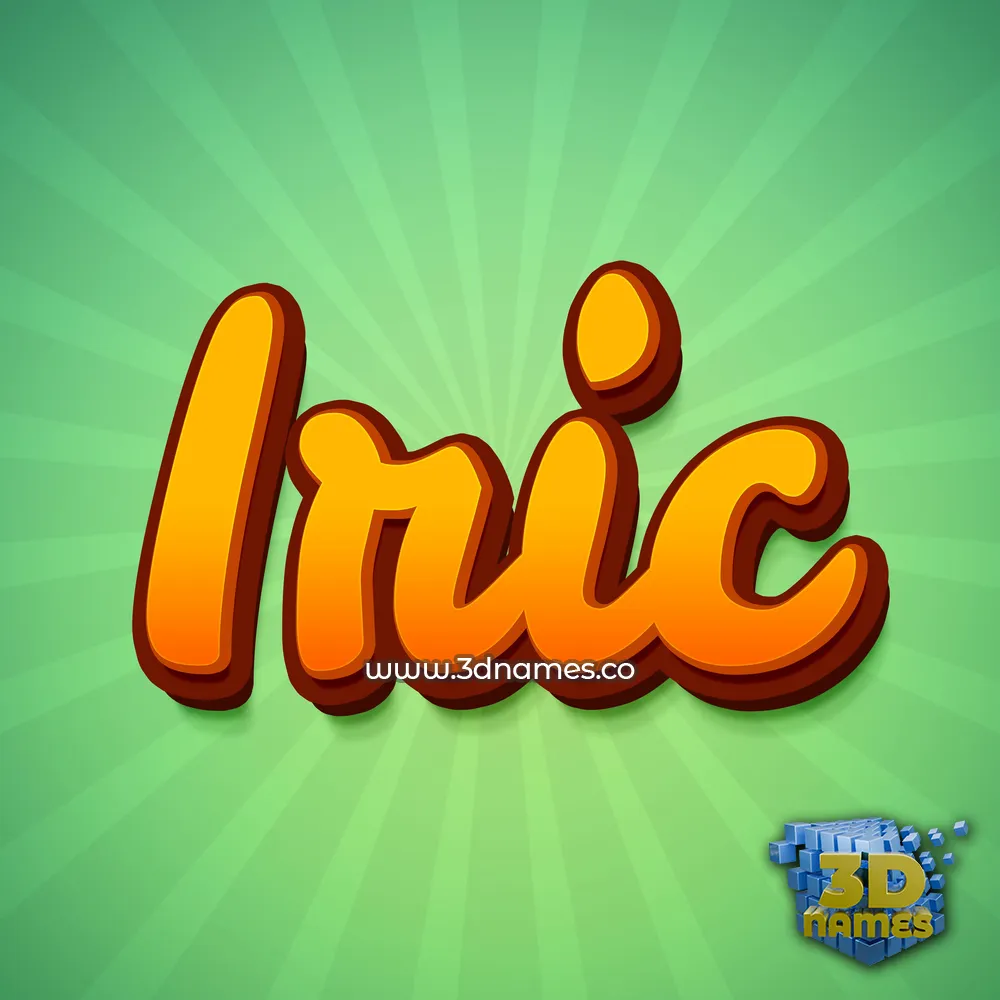 iric in Green Rays style - 3D name wallpaper