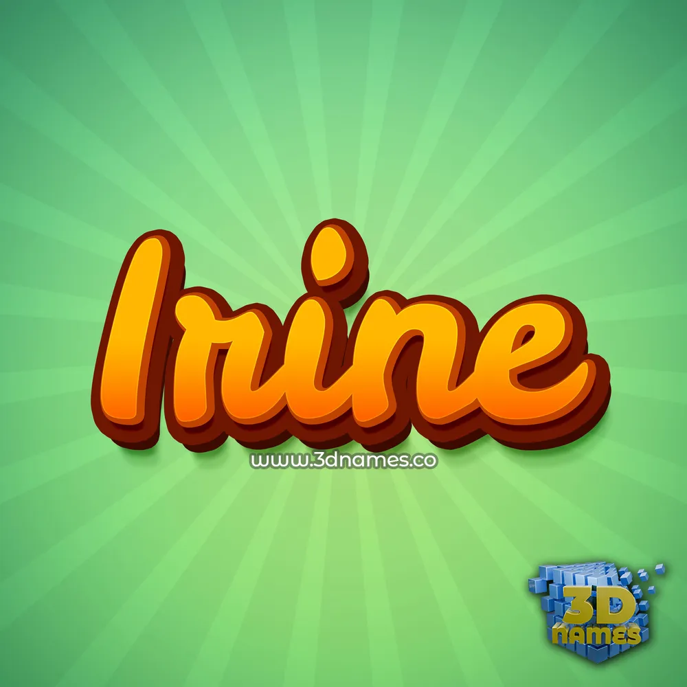 irine in Green Rays style - 3D name wallpaper