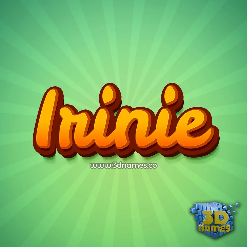 irinie in Green Rays style - 3D name wallpaper