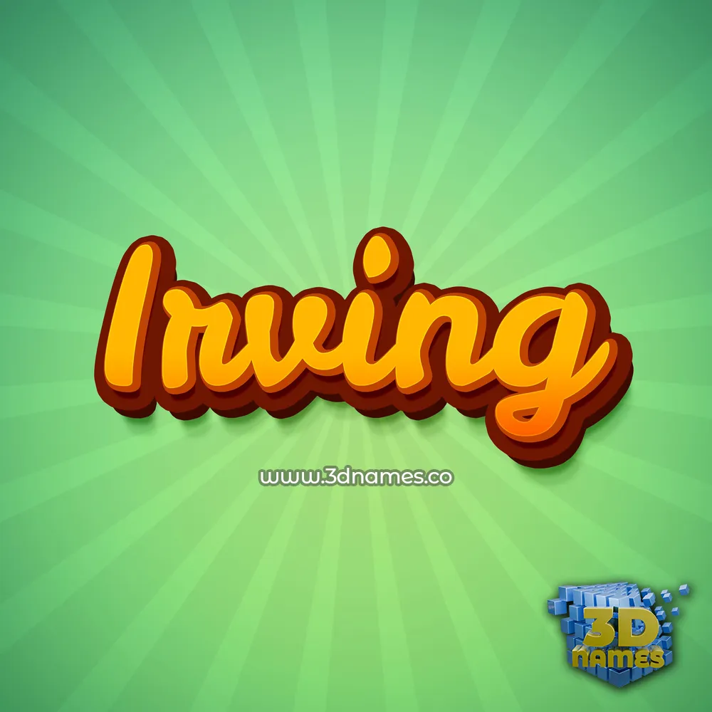 irving in Green Rays style - 3D name wallpaper
