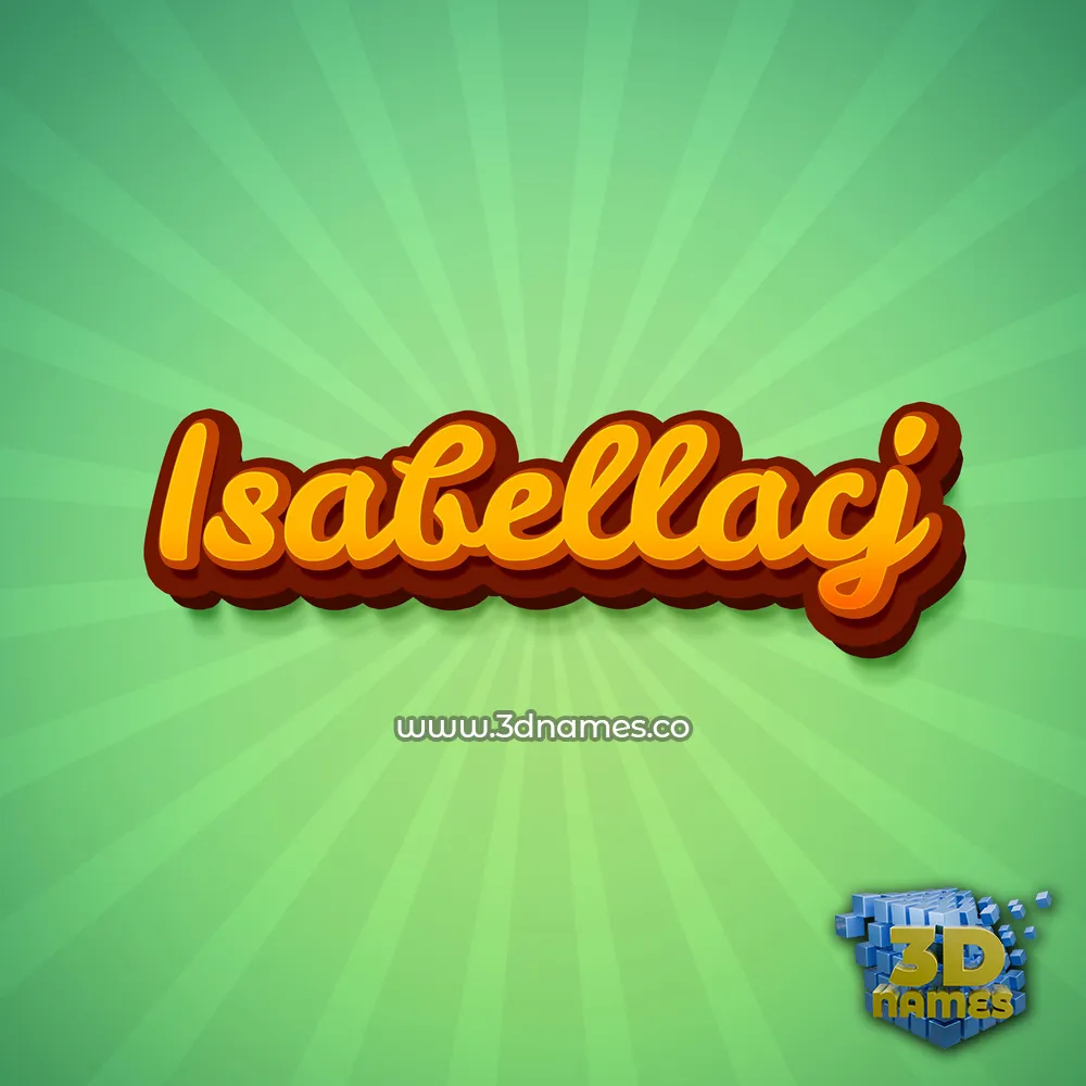 isabellacj in Green Rays style - 3D name wallpaper
