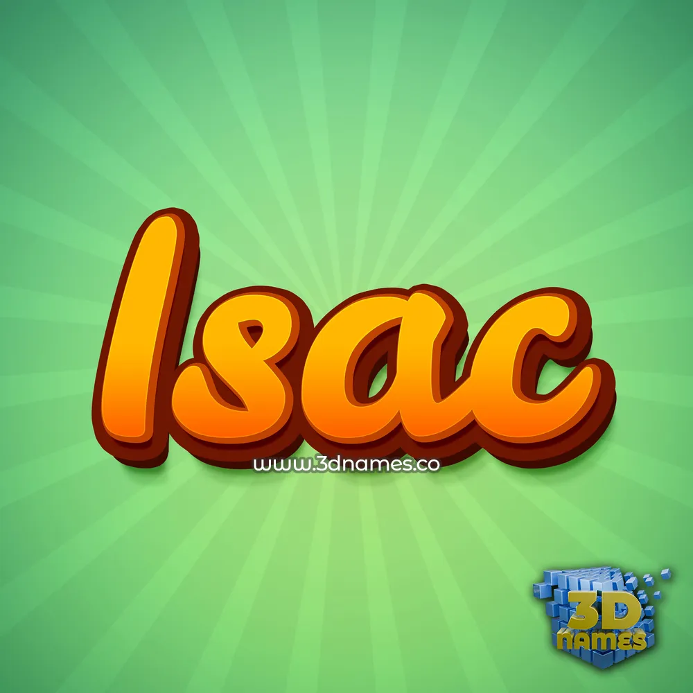 isac in Green Rays style - 3D name wallpaper