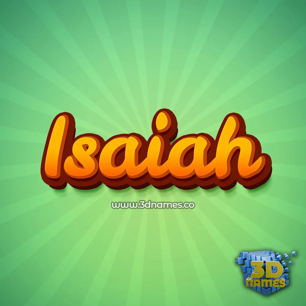 isaiah in Green Rays style - 3D name wallpaper