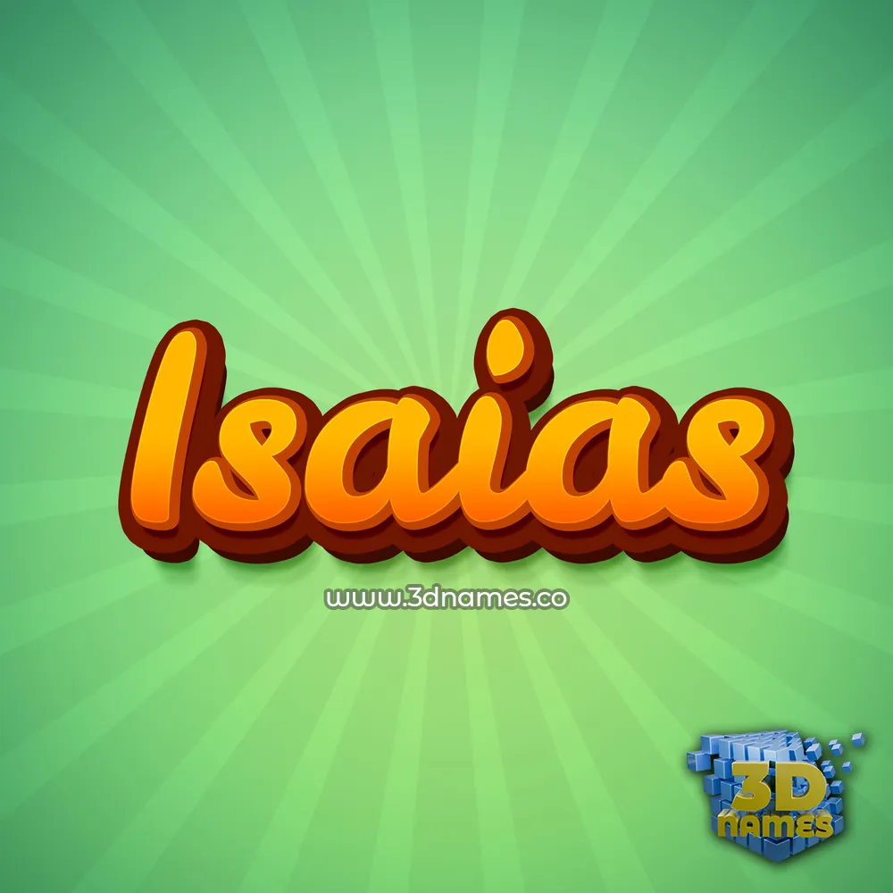 isaias in Green Rays style - 3D name wallpaper