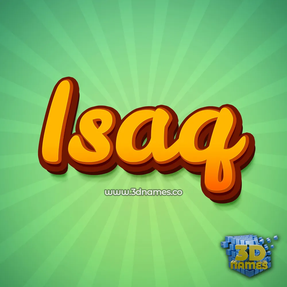 isaq in Green Rays style - 3D name wallpaper