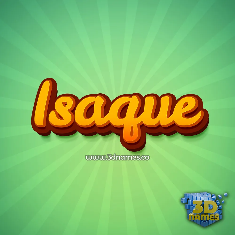 isaque in Green Rays style - 3D name wallpaper