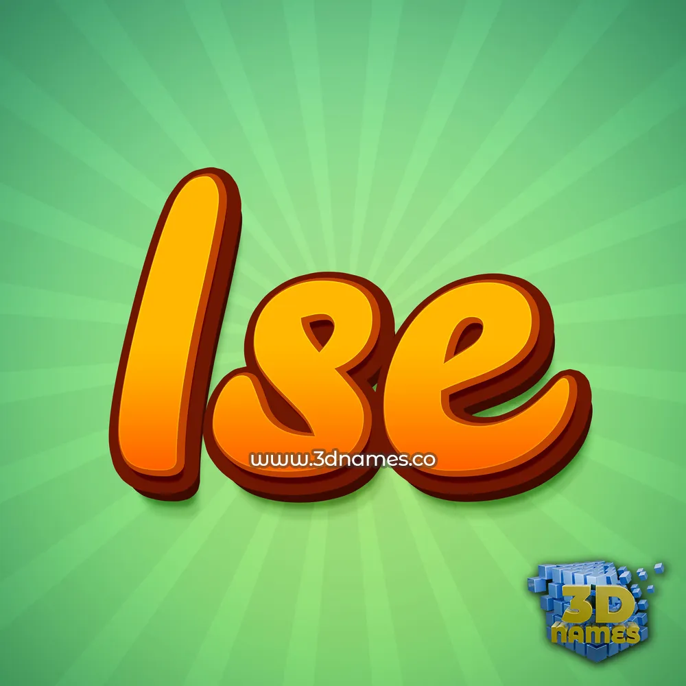 ise in Green Rays style - 3D name wallpaper