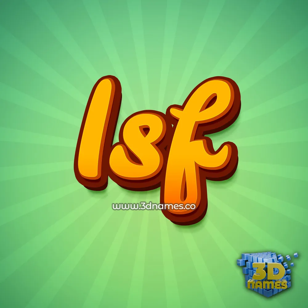 isf in Green Rays style - 3D name wallpaper