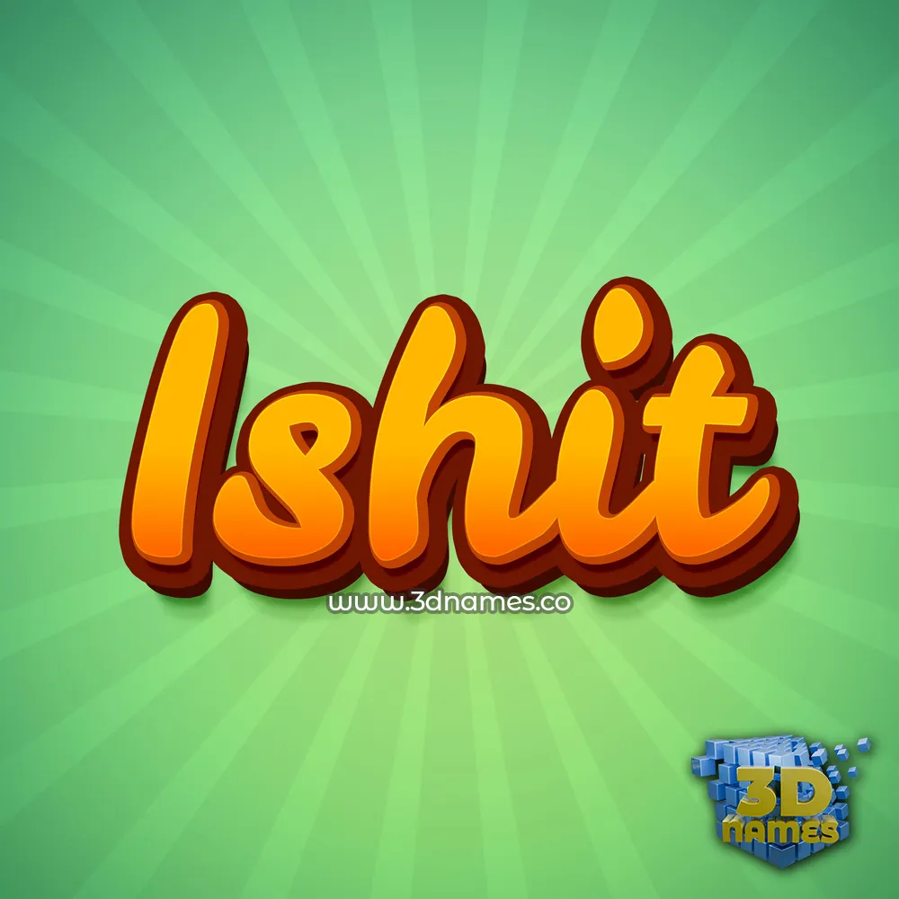 ishit in Green Rays style - 3D name wallpaper